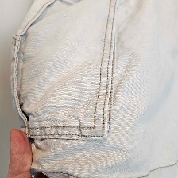 Carhartt Men's Cargo Pockets Beige Relaxed Fit Cotton Shorts 38 Waist 10" Inseam - Picture 8 of 10